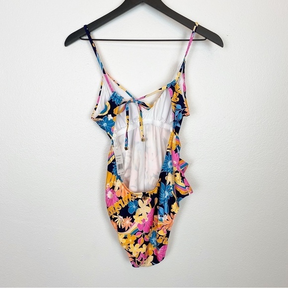 Sunshine 79 Love Swirl Plunge One Piece Swimsuit in Multi - Picture 4 of 5